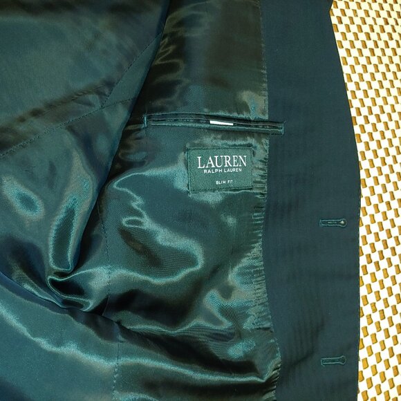 Ralph Lauren Dark Navy Striped - 34W , 41 Jacket - Hand Stitching - Slim Fit - Picture 8 of 15